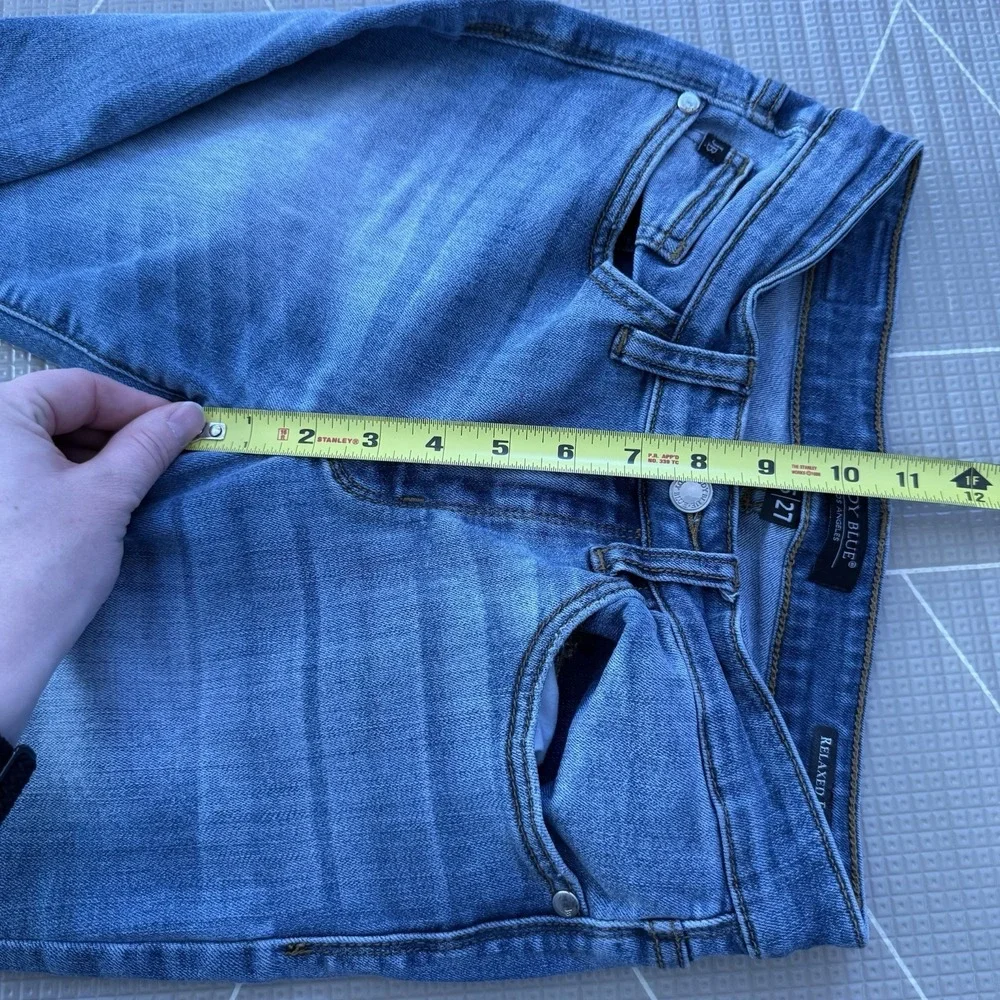Judy Blue Relaxed Fit Jeans Size 5/27 JB82103MD Medium Wash Whiskering - Picture 10 of 11